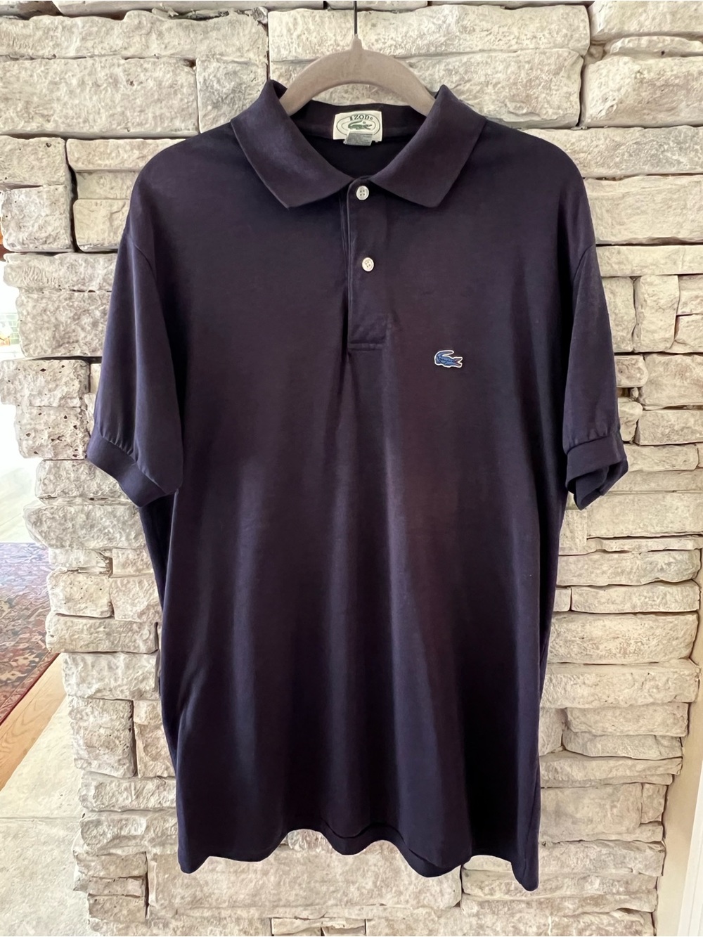 Vintage IZOD Lacoste Men’s Classic Navy Polo Shirt Size Large